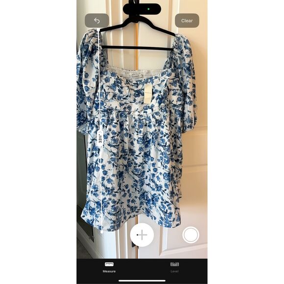 NWT Abercrombie & Fitch Emerson puff sleeve mini dress, $99 XXLP F24 - Picture 8 of 9